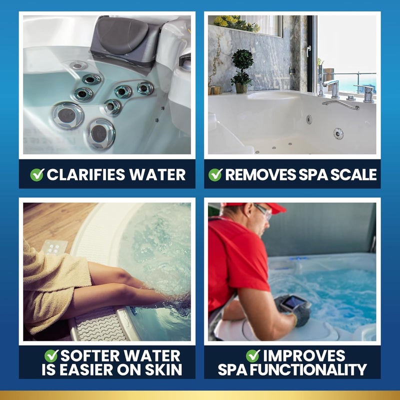 ADIOS! Hot Tub Hard Water Calcium Remover with Scale and Stain Clarifier, Soften Treat and Reduce Spa Deposits - 16oz (Pint) - Image 5